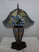 Peacock Stained Glass Table Lamp