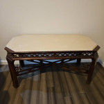 Wooden Living Room Table with Custom Marble Table Top