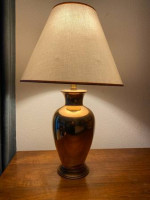 27" tall gold table top lamp