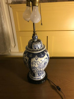 Vintage Warren Kessler Ginger jar / asian influence table lamp A171