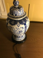 Vintage Warren Kessler Ginger jar / asian influence table lamp A171