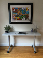 Herman Miller Everywhere Flip Top Desk Table on Wheels Made in USA