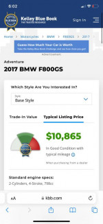 2017 BMW F800GS