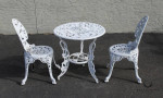 White Bistro Tea Set Table & Chairs