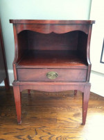 Classic Wood Side Table / Nightstand - Single Drawer