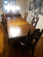 Dinning Table & 6 Chairs & Hutch
