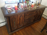 Dinning Table & 6 Chairs & Hutch