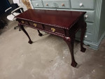Chippendale Style Cherry Wood Ball and Claw Console Table
