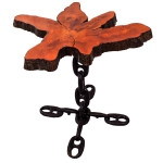 Organic Industrial Side Table - Boat Anchor Chain Base & Cypress Slab