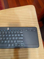 Microsoft - All-In-One Media Wireless Keyboard with Track Pad - Black