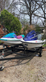 Jetskis with double trailer
