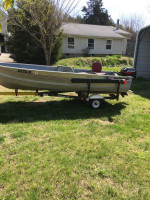 Fishing  boat, motor, trailer