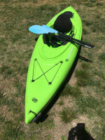 Kayak with paddle