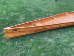 Wood strip canoe