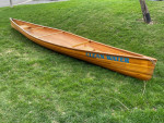 Wood strip canoe
