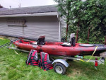 Jackson "Big Tuna" Kayak, with trailer