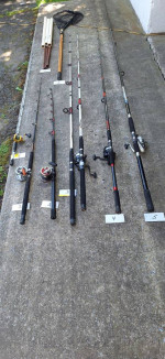 Fishing poles and reels