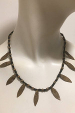 Vintage Artisan Tribal Brass Necklace