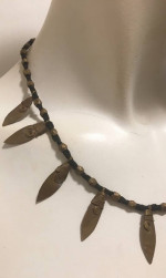 Vintage Artisan Tribal Brass Necklace