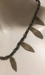 Vintage Artisan Tribal Brass Necklace