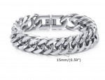 BRACELET - Men's Thick Stainless Steel Miami Cuban Link Bracelet - NEW