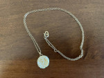 Vintage Krementz White Celluloid Rose Necklace & Earrings Set