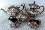 Vintage REED & BARTON No. 663 Hampton Court Shield Sterling Silver Set