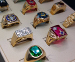 Vintage 14k&10k Solid Gold Masonic/Band Men's Rings Diamonds Onyx Ruby