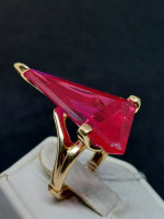 Vintage Huge Gems 14k&10k Solid Gold Rings Amethyst Ruby Citrine Topaz