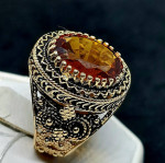 Vintage Huge Gems 14k&10k Solid Gold Rings Amethyst Ruby Citrine Topaz
