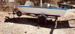 13’ Boat w/ Galvanized Trailer, Evinrude Motor & Trolling Motor!