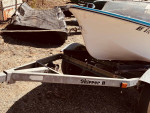 13’ Boat w/ Galvanized Trailer, Evinrude Motor & Trolling Motor!