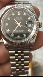 Silver Rolex Oyster Perpetual DateJust Watch
