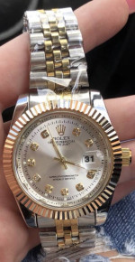 Silver Rolex Oyster Perpetual DateJust Watch