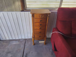 Jewelry case floor model oak queen anne legs like new please call no emails