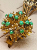 Vintage 14k Gold Rings Antique Dome Style - Emeralds Sapphires Rubies
