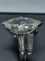 Marquise Cut Diamond 2.66ct. Platinum Ring Set TCW 3.46ct. - Appraisal