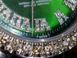 ROLEX Datejust Real Diamond Bezel Emerald Color Green Roman Dial 36mm