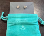 Brilliant Earth Silver Magnolia Diamond Earrings (2) and Necklace