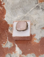 Gorgeous Rose Quartz Sterling Silver Ring