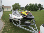 2 SEA DOO JET SKIS WITH TRAILER