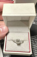 14k White Gold Engagement Ring