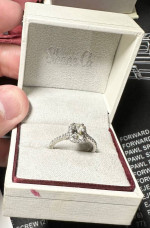 14k White Gold Engagement Ring