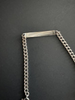 Vintage Silver Tone 1960's 8" ID Bracelet Tassel