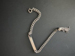 Vintage Silver Tone 1960's 8" ID Bracelet Tassel