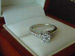 1/2 Carat Diamond White Gold Ring