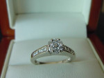 1/2 Carat Diamond White Gold Ring