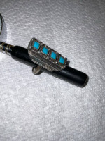 FLORENTA FAUX TURQUOISE  SIGNED ADJUSTABLE RING