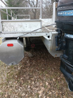 Gregor Aluminum Pontoon Boat with Trailer and 80 H.P. Merc.