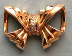 14K Diamond BOW Pendant/SLIDE